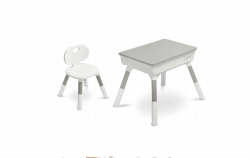 Toyz Lara Grey Zestaw biurko/stolik dziecięcy, organizer i krzesełko