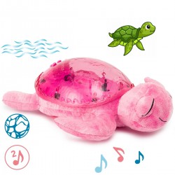 Cloud b Tranquil Turtle Aqua - Żółw podwodny różowy - Lampka i pozytywka