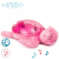 Cloud b Tranquil Turtle Aqua - Żółw podwodny różowy - Lampka i pozytywka