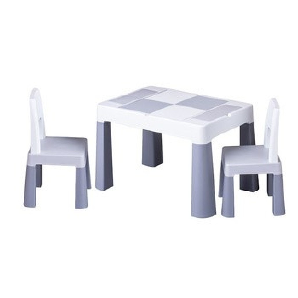Tega Multifun zestaw stolik + 2 krzesełka szary
