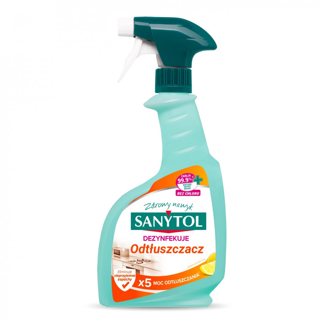 Spray do kuchni Sanytol 500 ml odtłuszcza i dezynfekuje