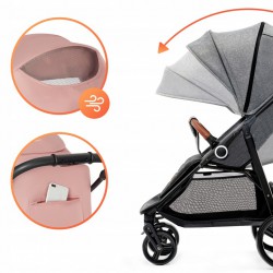 Wózek spacerowy Kinderkraft Grande Plus Grey