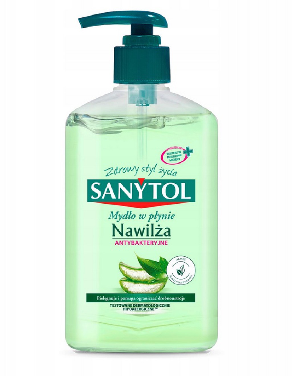 Antybakteryjne mydło w płynie Sanytol 250 ml o zapachu aloesu i zielonej herbaty