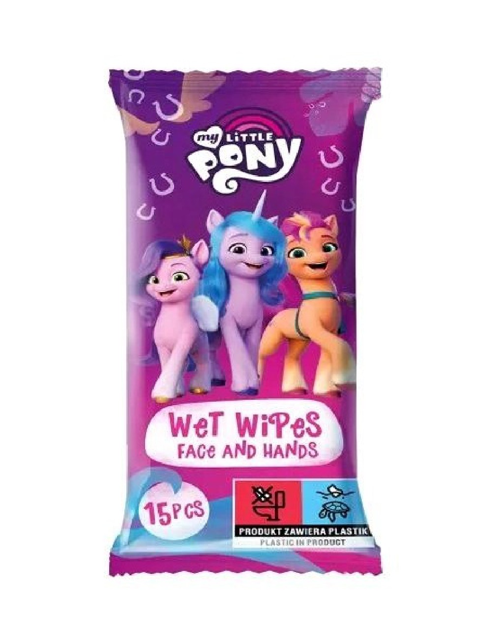 Chusteczki nawilżane My Little Pony do twarzy i rąk truskawka 15 szt