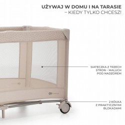 Łóżeczko turystyczne Kinderkraft Joy 2w1 beżowe