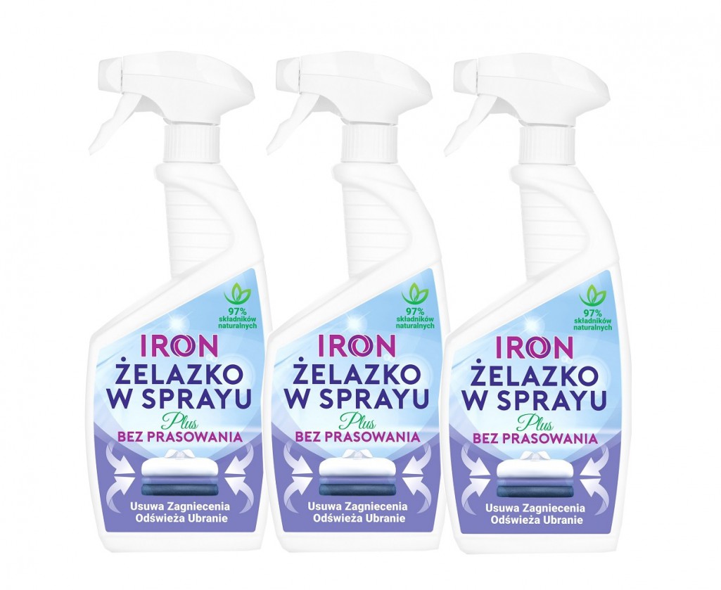 Iron żelazko w sprayu Plus 750 ml x3