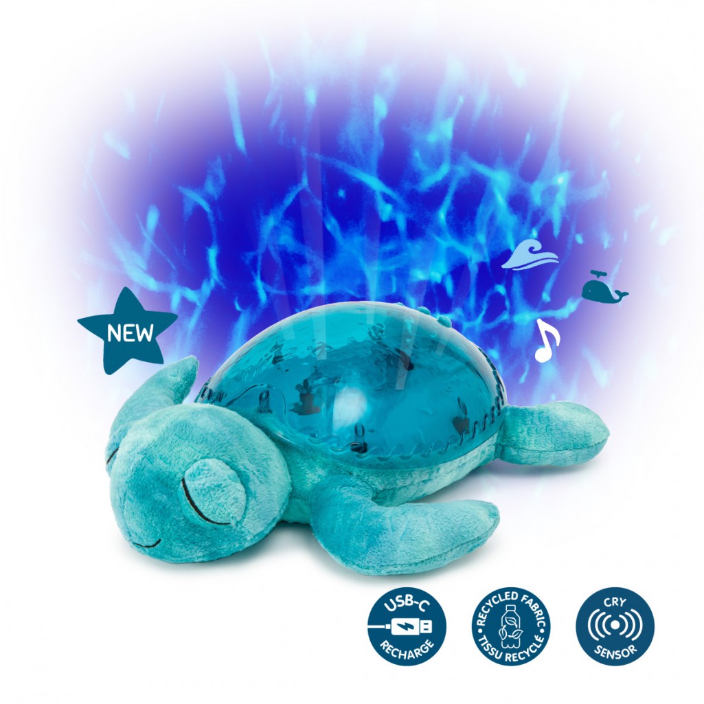 Cloud B Projektor z pozytywką - Żółw podwodny niebieski ECO Tranquil Turtle