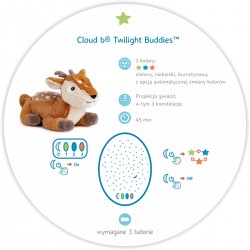 Cloud B Pluszowy projektor dla dzieci - Sarenka - przyjaciel do snu Twilight Buddies™