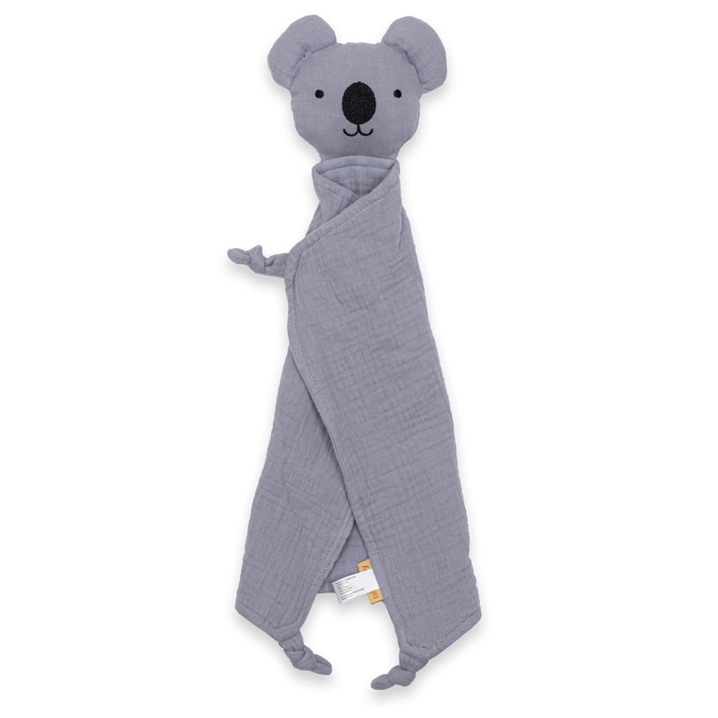 New Baby Przytulanka muślinowa Koala grey pielucha