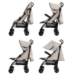 Kidwell Wózek spacerowy parasolka QUGAR Black /beige