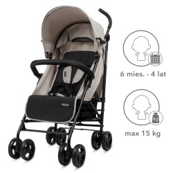 Kidwell Wózek spacerowy parasolka QUGAR Black /beige