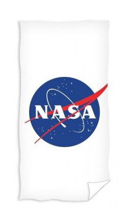 Carbotex ręcznik plażowy kąpielowy NASA biały 70x140 cm